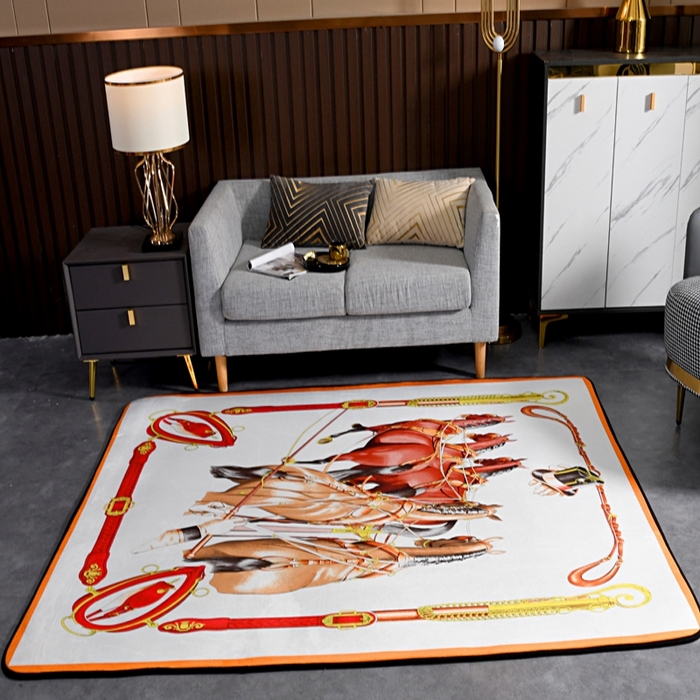 91家纺网 家纺一手货源 找家纺 爵仕 2023轻奢大地垫客厅大地毯复古 群马