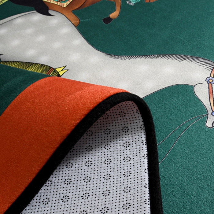 91家纺网 家纺一手货源 找家纺 爵仕 2023轻奢大地垫客厅大地毯复古 群马蓝