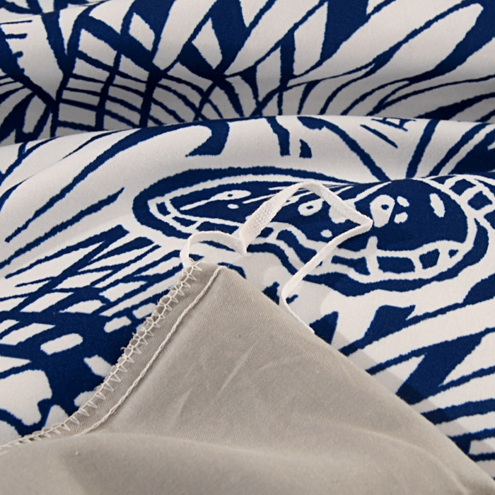 91家纺网 家纺一手货源 找家纺 爵仕 2023新款轻奢简约风全棉四件套 D家蓝