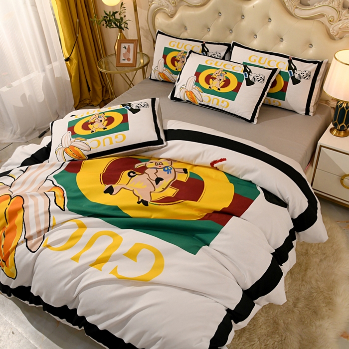 91家纺网 家纺一手货源 找家纺 爵仕 2023新款轻奢简约风全棉四件套 PIG