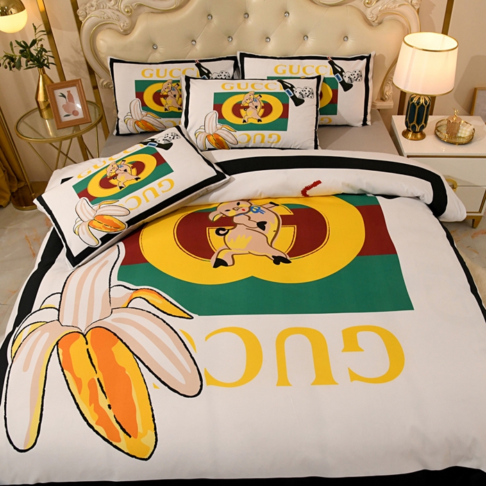 91家纺网 家纺一手货源 找家纺 爵仕 2023新款轻奢简约风全棉四件套 PIG