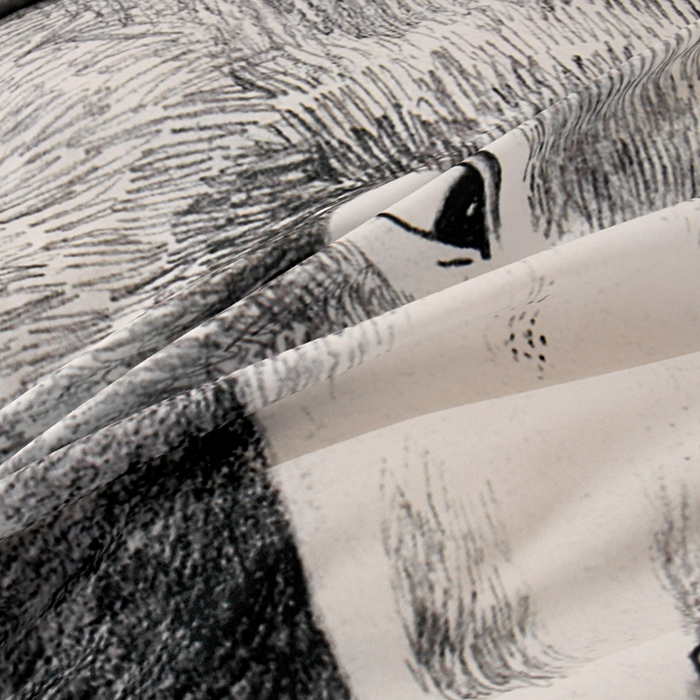 91家纺网 家纺一手货源 找家纺 爵仕 2023新款轻奢简约风全棉四件套 呆萌熊