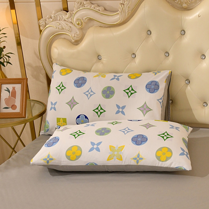 91家纺网 家纺一手货源 找家纺 爵仕 2023新款轻奢简约风全棉四件套 满天星白