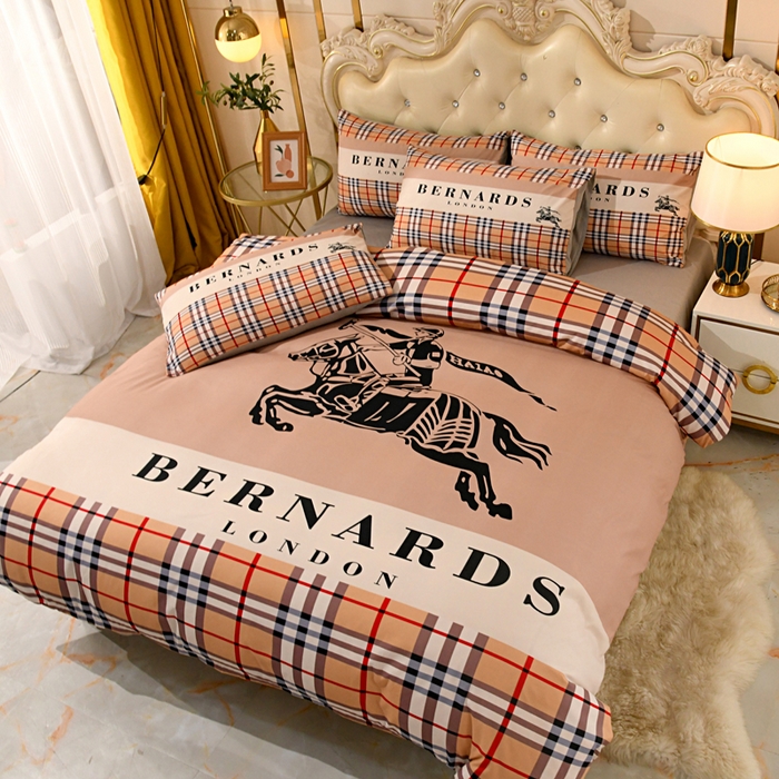 91家纺网 家纺一手货源 找家纺 爵仕 2023新款轻奢简约风全棉四件套 骑士