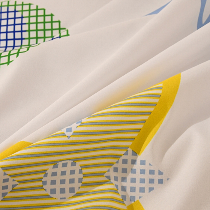 91家纺网 家纺一手货源 找家纺 爵仕 2023新款轻奢简约风全棉四件套 满天星白