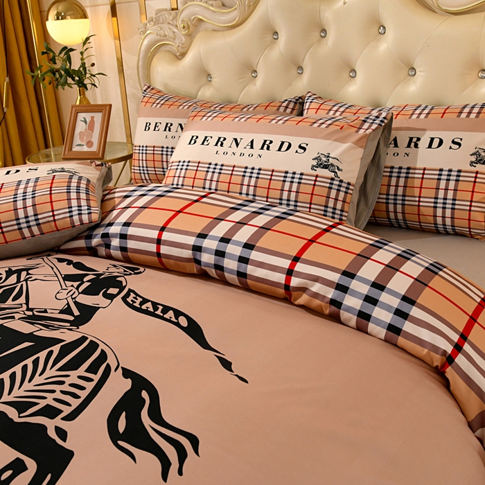 91家纺网 家纺一手货源 找家纺 爵仕 2023新款轻奢简约风全棉四件套 骑士