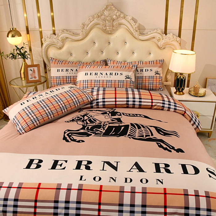 91家纺网 家纺一手货源 找家纺 爵仕 2023新款轻奢简约风全棉四件套 骑士