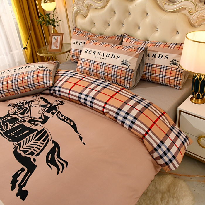 91家纺网 家纺一手货源 找家纺 爵仕 2023新款轻奢简约风全棉四件套 骑士