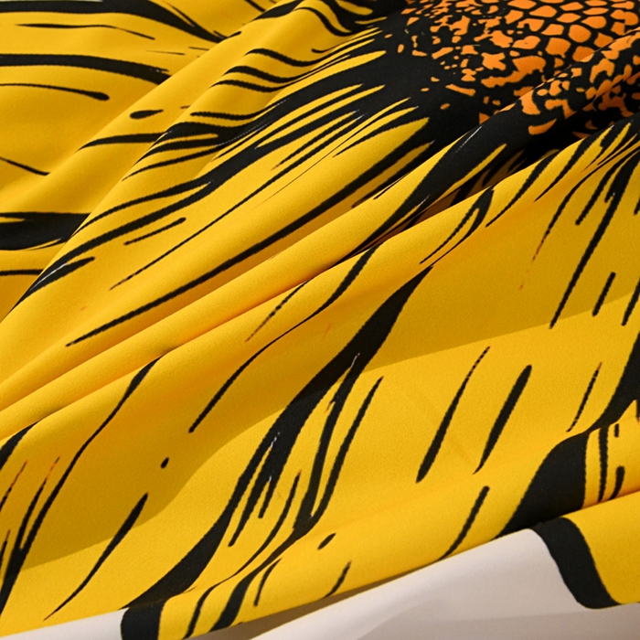 91家纺网 家纺一手货源 找家纺 爵仕 2023新款轻奢简约风全棉四件套 向日葵