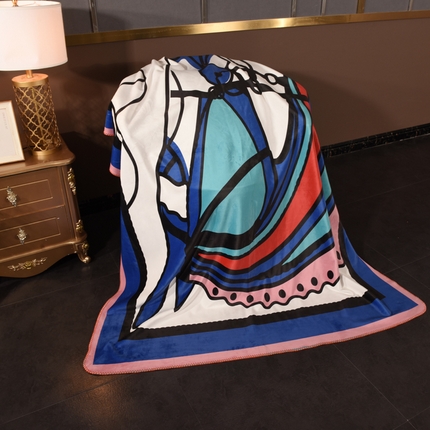 91家纺网 家纺一手货源 找家纺 （总）爵仕 2024高档锦狐绒 毛毯复合毯奢华复古绒毯爱马风格