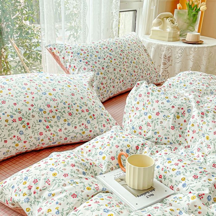 91家纺网 家纺一手货源 找家纺 （总）金丝鸟 2023新款全棉小碎花四件套系列