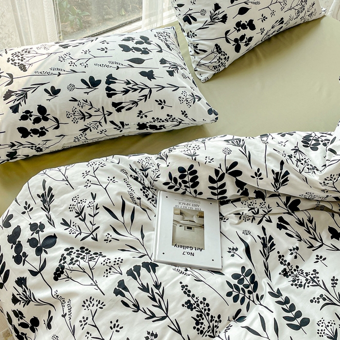 91家纺网 家纺一手货源 找家纺 金丝鸟 2023新款全棉小碎花四件套系列 沐心