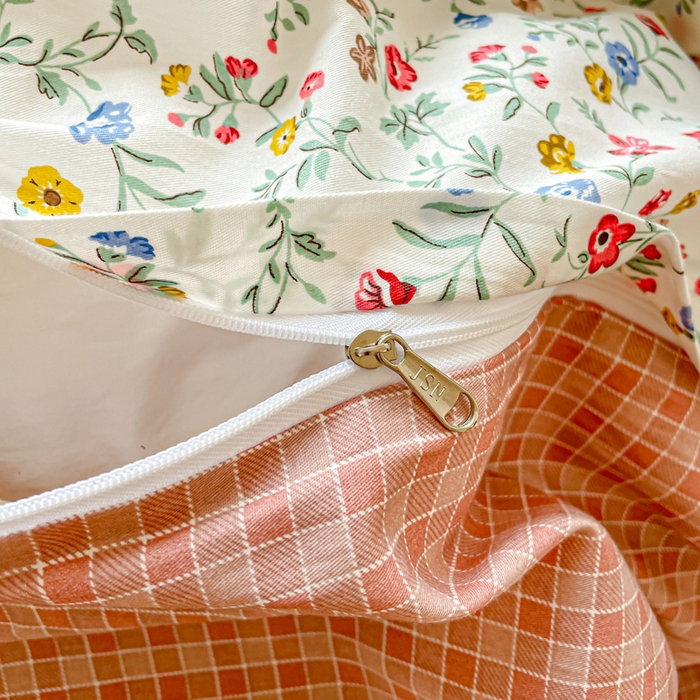 91家纺网 家纺一手货源 找家纺 金丝鸟 2023新款全棉小碎花四件套系列 点点浓香