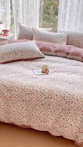 91家纺网 家纺一手货源 找家纺 （总）金丝鸟 2023新款全棉小碎花四件套系列