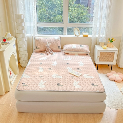 2023新款乳胶凉席 幸运兔-卡其