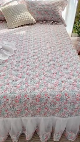 91家纺网 家纺一手货源 找家纺 菊上2023新款全棉-法式风蕾丝床裙四件套 8.小花仙