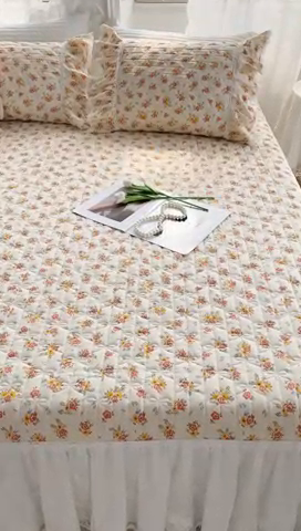 91家纺网 家纺一手货源 找家纺 菊上2023新款全棉-法式风蕾丝床裙四件套 4.小恋秋