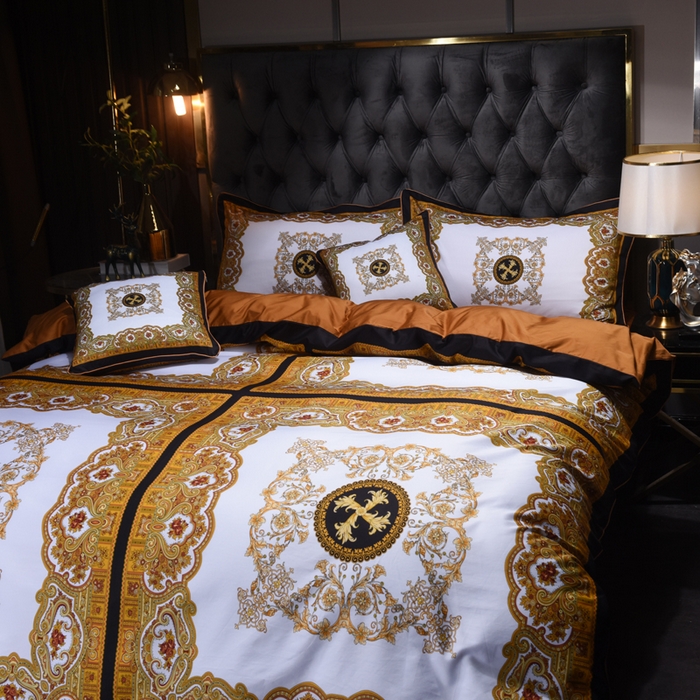 91家纺网 家纺一手货源 找家纺 爵仕2023高端60支埃及长绒棉四件套 皇家