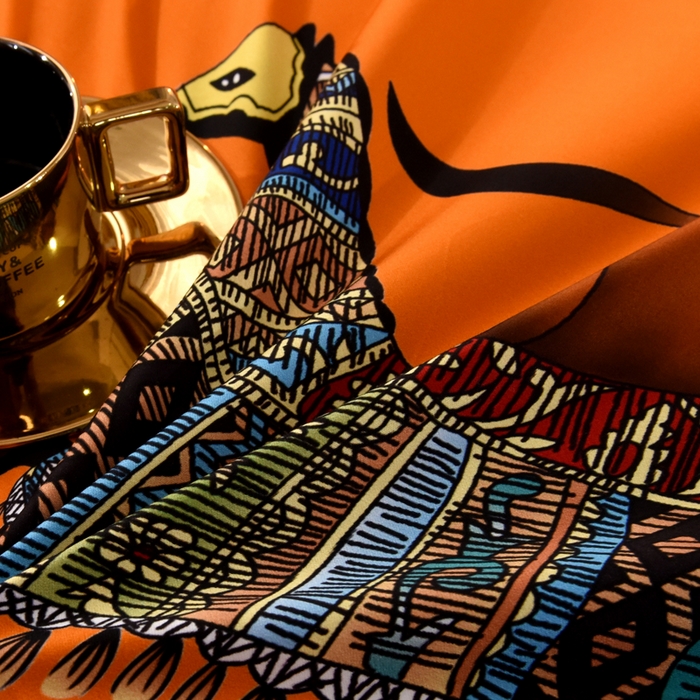 91家纺网 家纺一手货源 找家纺 爵仕2023高端60支埃及长绒棉四件套 爵士黄