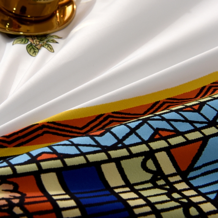 91家纺网 家纺一手货源 找家纺 爵仕2023高端60支埃及长绒棉四件套 陶瓷白