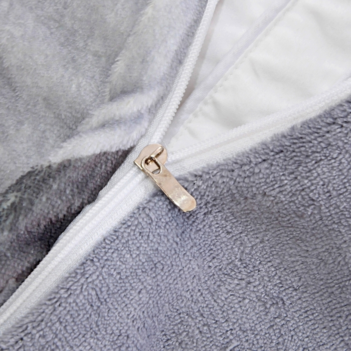 91家纺网 家纺一手货源 找家纺 爵仕 2023新款暴力熊系列牛奶绒四件套 皇冠灰