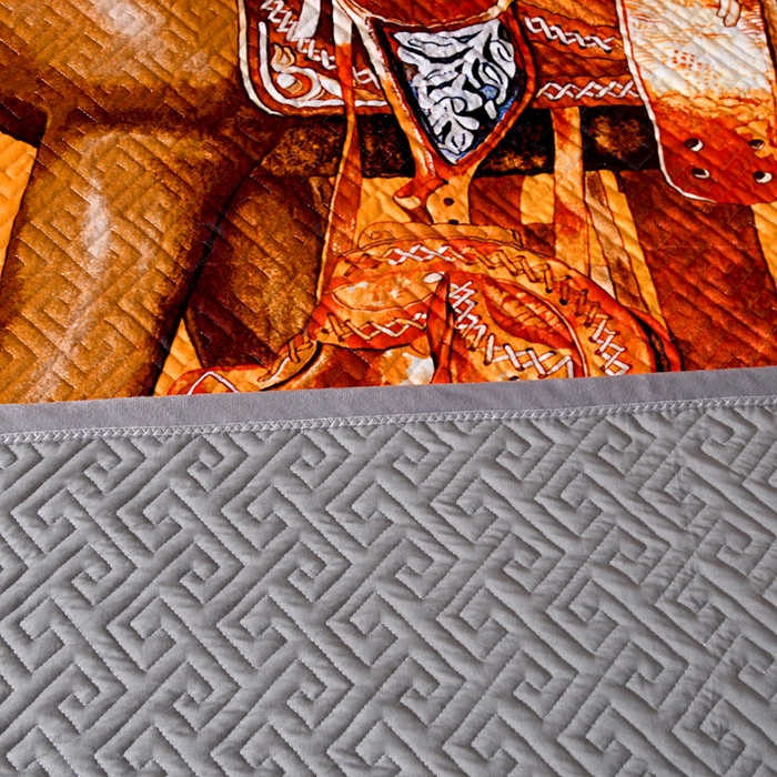 91家纺网 家纺一手货源 找家纺 爵仕家纺 2025新款高端加厚数码印花宝宝绒床盖三件套四季可用 皇马