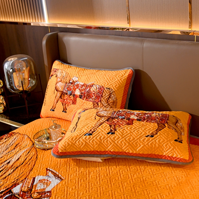 91家纺网 家纺一手货源 找家纺 爵仕家纺 2025新款高端加厚数码印花宝宝绒床盖三件套四季可用 皇马