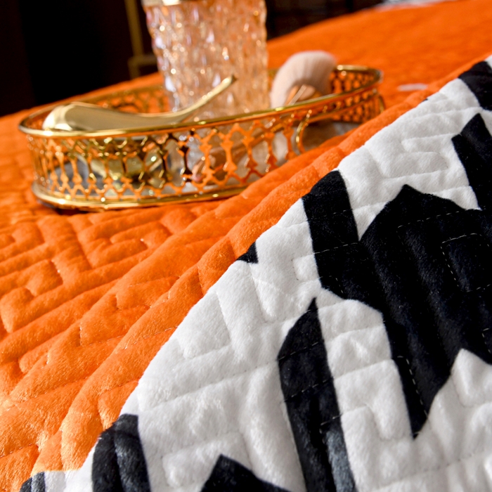 91家纺网 家纺一手货源 找家纺 爵仕家纺 2025新款高端加厚数码印花宝宝绒床盖三件套四季可用 千鸟格