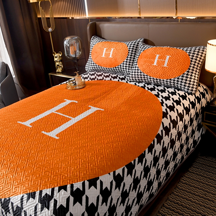 91家纺网 家纺一手货源 找家纺 爵仕家纺 2025新款高端加厚数码印花宝宝绒床盖三件套四季可用 千鸟格