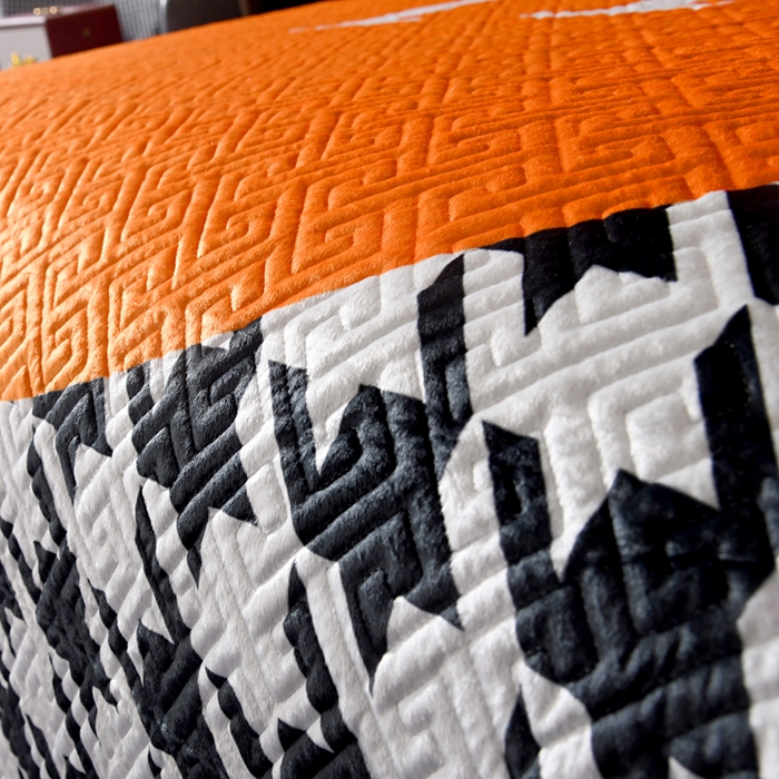 91家纺网 家纺一手货源 找家纺 爵仕家纺 2025新款高端加厚数码印花宝宝绒床盖三件套四季可用 千鸟格