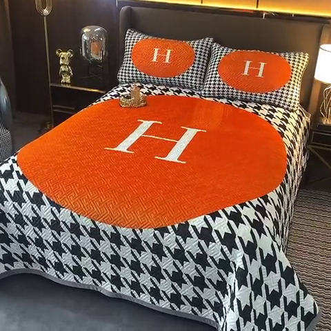 91家纺网 家纺一手货源 找家纺 爵仕家纺 2025新款高端加厚数码印花宝宝绒床盖三件套四季可用 千鸟格