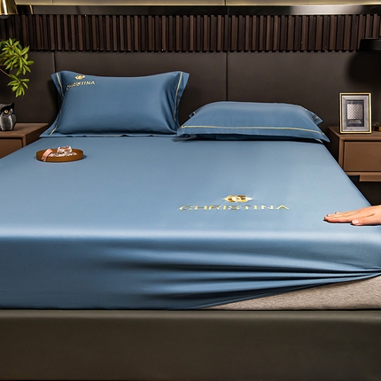 91家纺网 家纺一手货源 找家纺 （总）丽美人 2023新款水洗真丝床笠款凉席山茶花系列