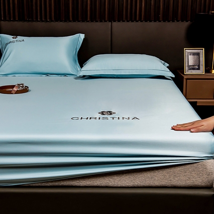 91家纺网 家纺一手货源 找家纺 （总）丽美人 2023新款水洗真丝床笠款凉席山茶花系列