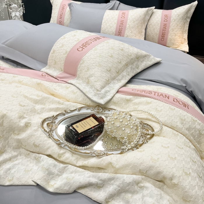 91家纺网 家纺一手货源 找家纺 慕语 2023新款千禧格磨毛四件套 千禧格-高级灰