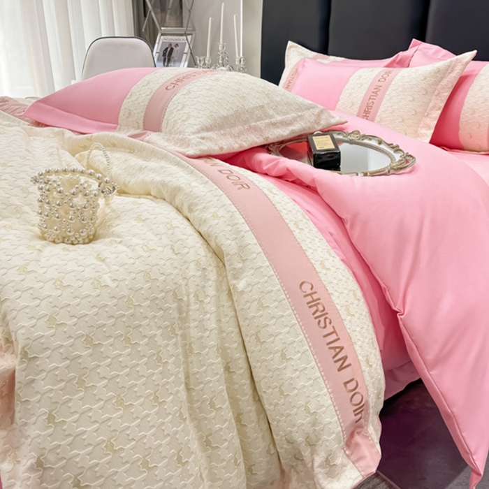 91家纺网 家纺一手货源 找家纺 （总）慕语 2023新款千禧格磨毛四件套