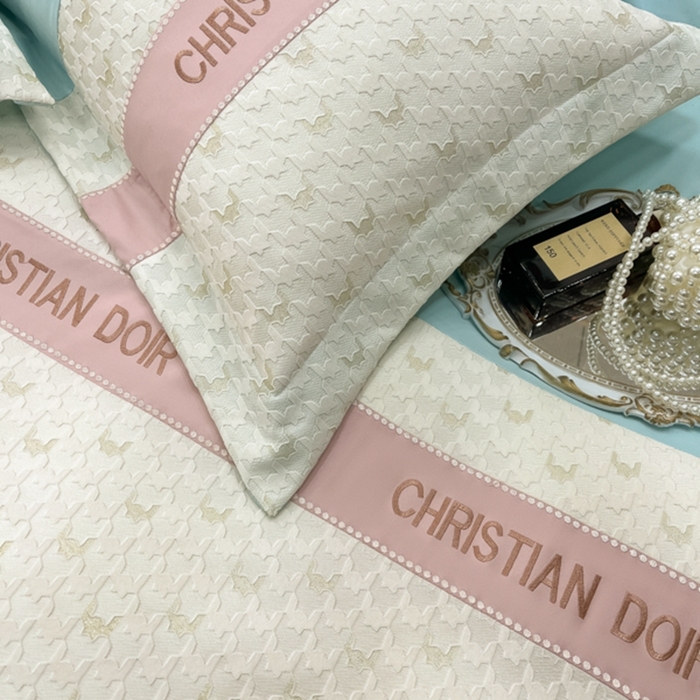 91家纺网 家纺一手货源 找家纺 慕语 2023新款千禧格磨毛四件套 千禧格-浅水绿