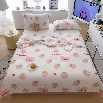 91家纺网 家纺一手货源 找家纺 （总）顾里 2023新款牛奶针织棉夏被