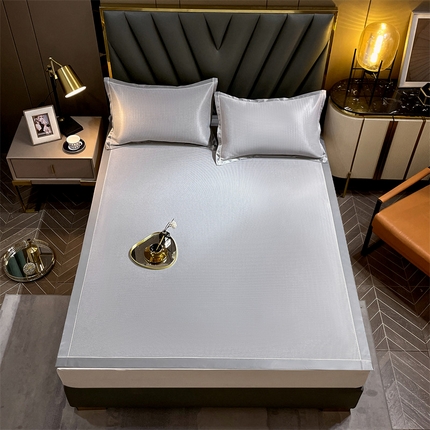 91家纺网 家纺一手货源 找家纺 兄弟坊2023全冰丝高密碳光冰丝凉席 冰丝席-高级灰