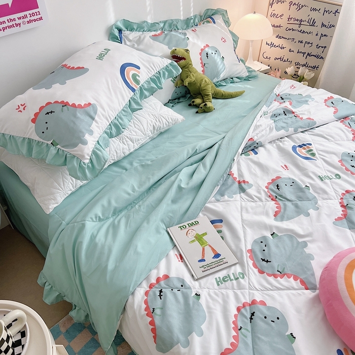 91家纺网 家纺一手货源 找家纺 （总）顾里 2023新款韩系ins夏被套件