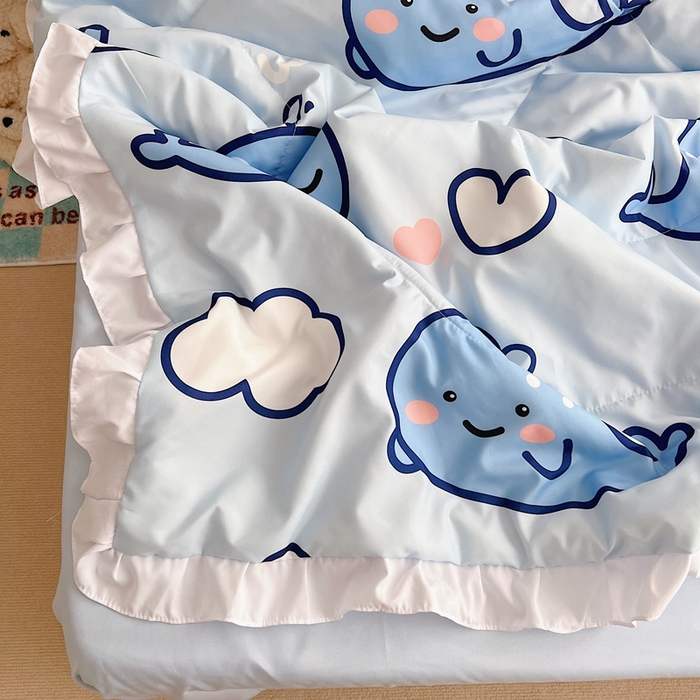 91家纺网 家纺一手货源 找家纺 顾里 2023新款韩系ins夏被套件 海洋世界