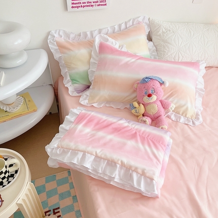 顾里 2023新款韩系ins夏被套件 渐变彩虹