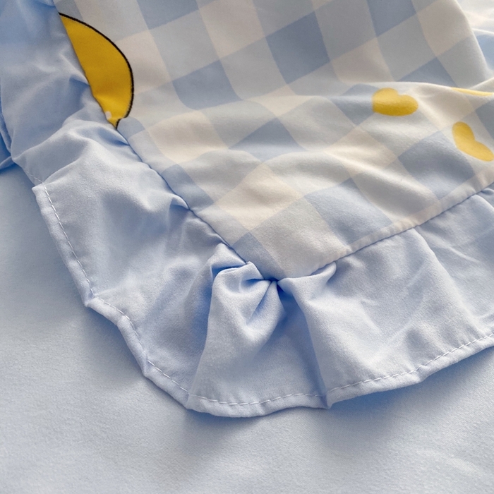 91家纺网 家纺一手货源 找家纺 顾里 2023新款韩系ins夏被套件 桔子小花