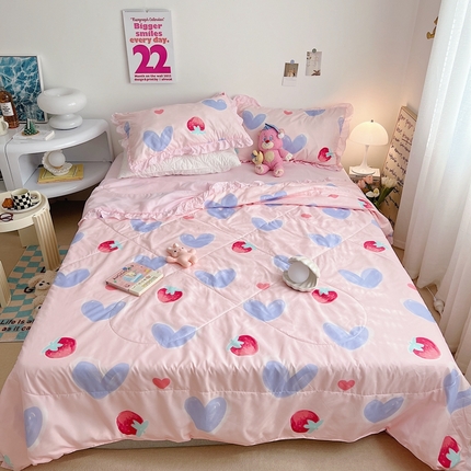 91家纺网 家纺一手货源 找家纺 （总）顾里 2023新款韩系ins夏被套件