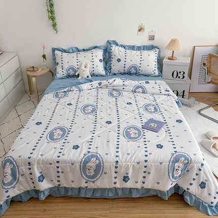 91家纺网 家纺一手货源 找家纺 （总）顾里 2023新款韩系ins夏被套件