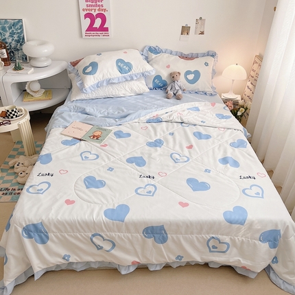 91家纺网 家纺一手货源 找家纺 （总）顾里 2023新款韩系ins夏被套件