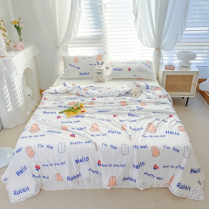 91家纺网 家纺一手货源 找家纺 （总）丽美人 2023新款A类针织棉夏被