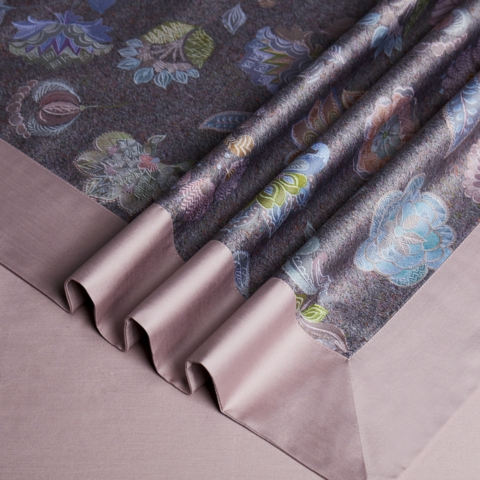 91家纺网 家纺一手货源 找家纺 （总）缔缦  2023新款100s长绒棉数码印花拼角款四件套系列-斯佩罗