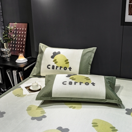 91家纺网 家纺一手货源 找家纺 全季家居 2023新款A类数码印花枕套 胡萝卜