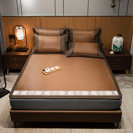 91家纺网 家纺一手货源 找家纺 （总）全季家居 2023新款A类中国风织带冰藤席床笠款