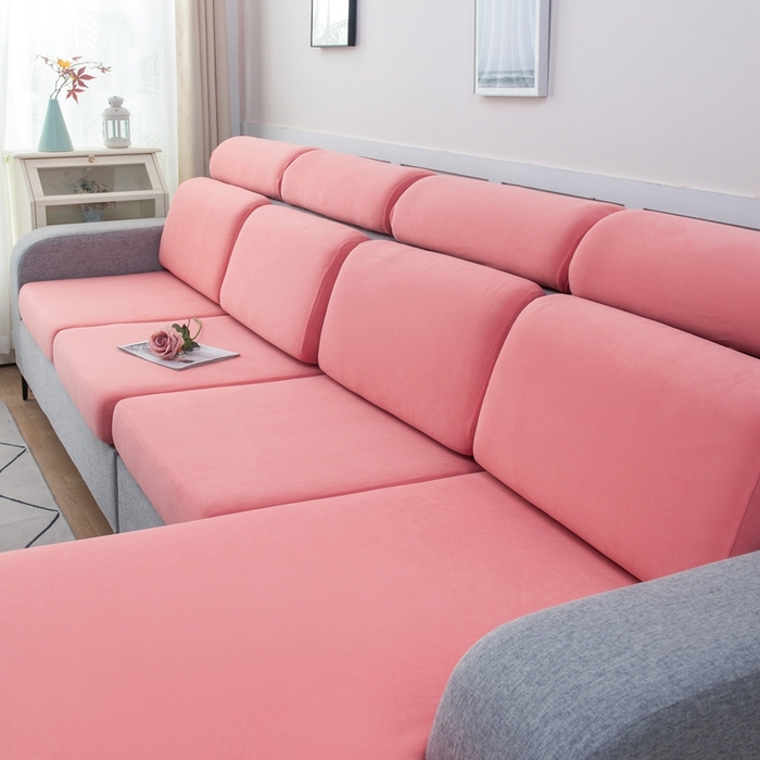 91家纺网 家纺一手货源 找家纺 千彤沙发垫 2023新款云感棉沙发笠 豆沙